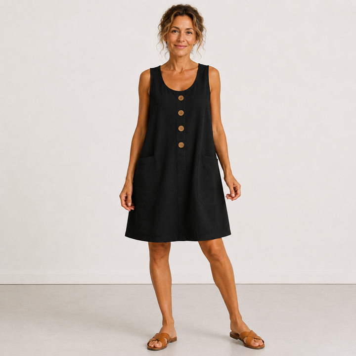 Mariella | Robe en coton et lin