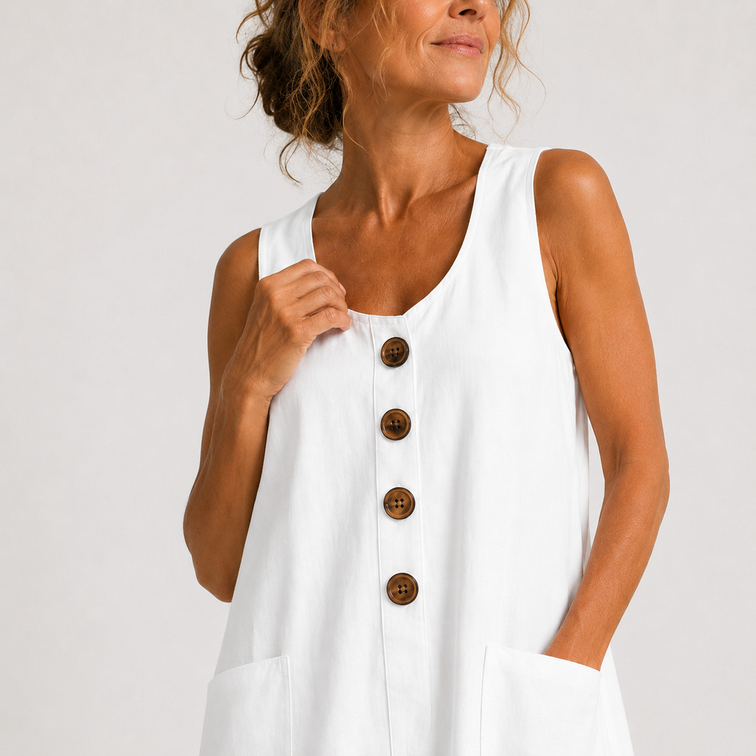 Mariella | Robe en coton et lin