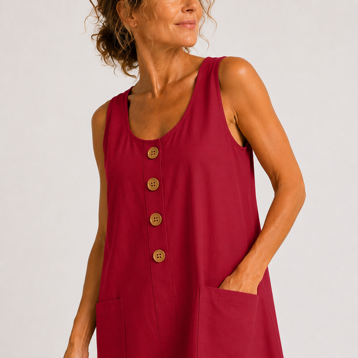 Mariella | Robe en coton et lin