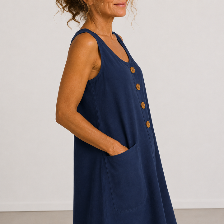 Mariella | Robe en coton et lin