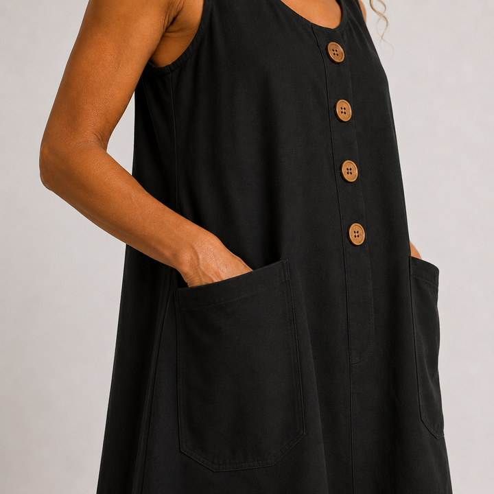 Mariella | Robe en coton et lin
