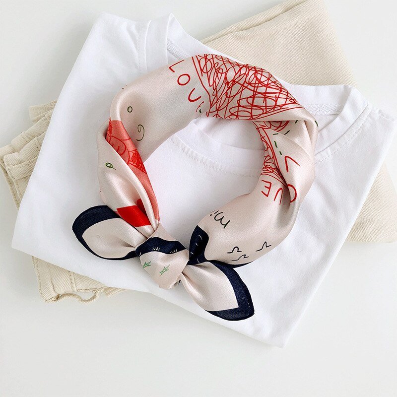 【100% Silk】Casual Cat Print Scarf