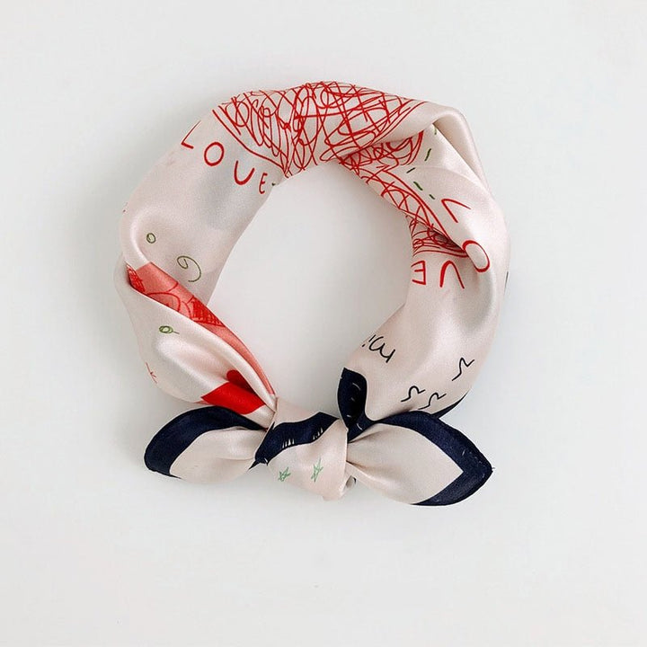 【100% Silk】Casual Cat Print Scarf
