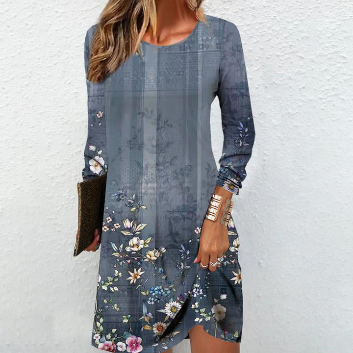 Vintage Floral Print Dress