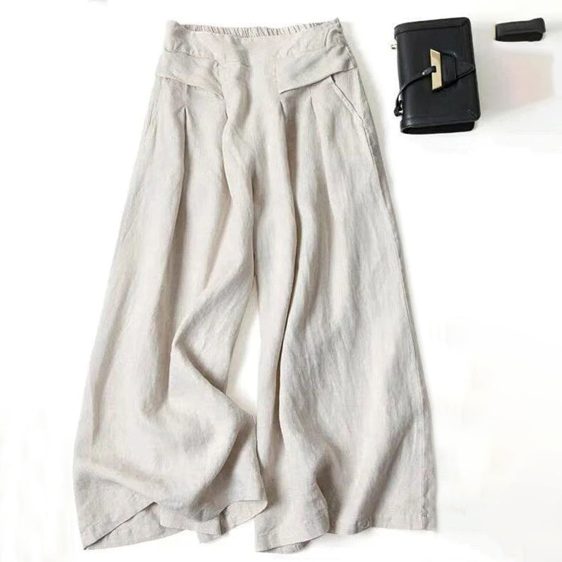 【Cotton And Linen】Casual Wide Leg Pants