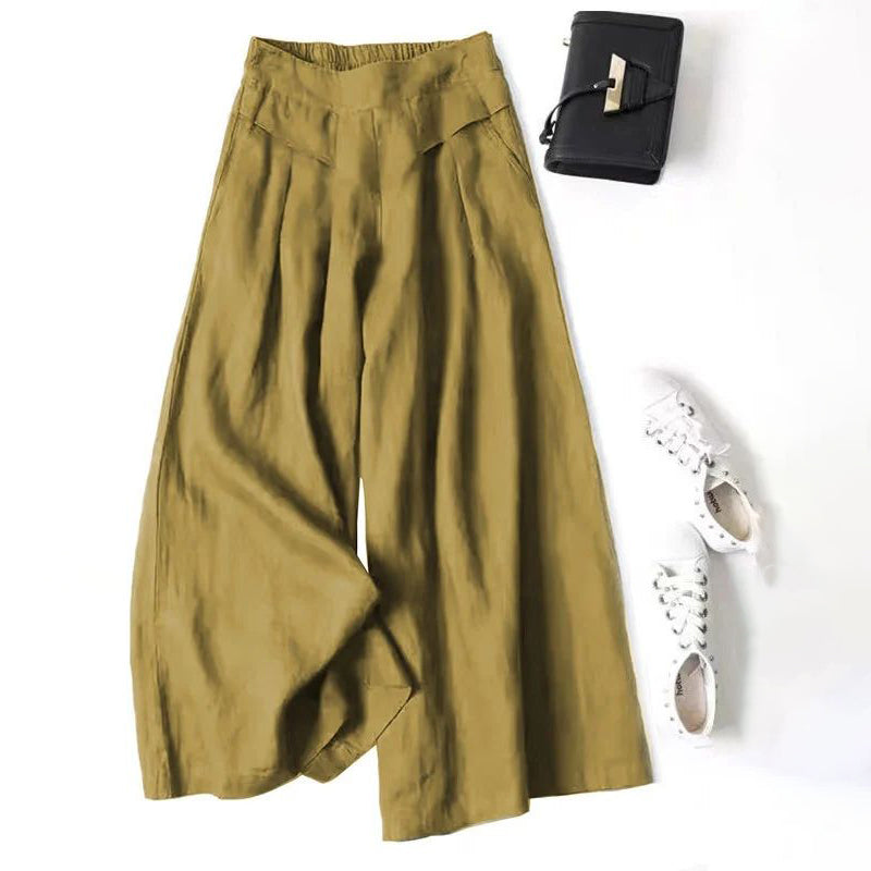 【Cotton And Linen】Casual Wide Leg Pants