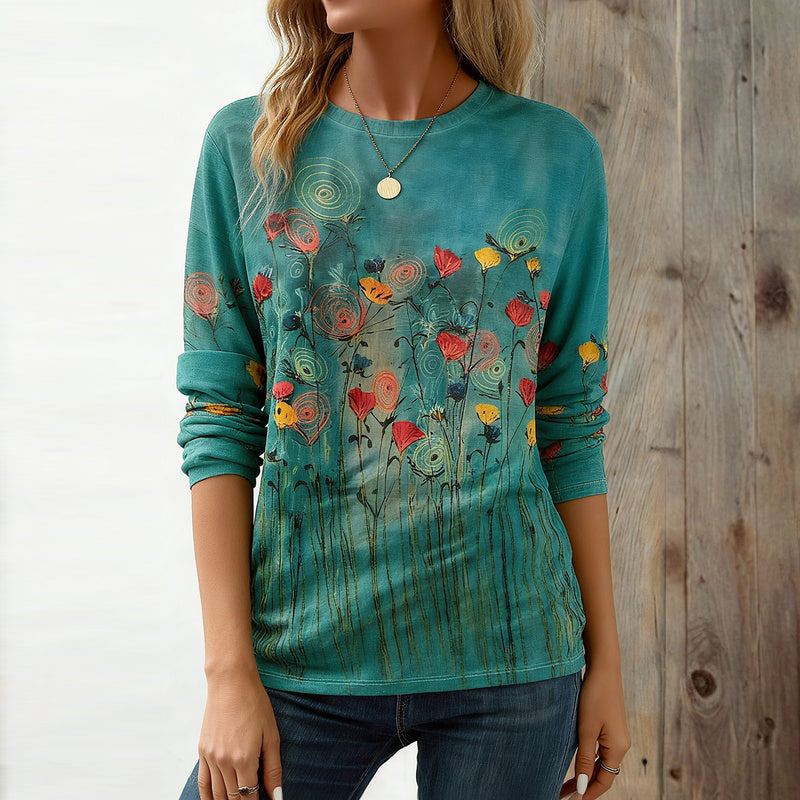 Vintage Floral Print T-Shirt