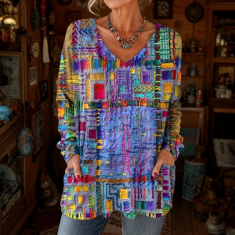 Vintage Colourful Blouse
