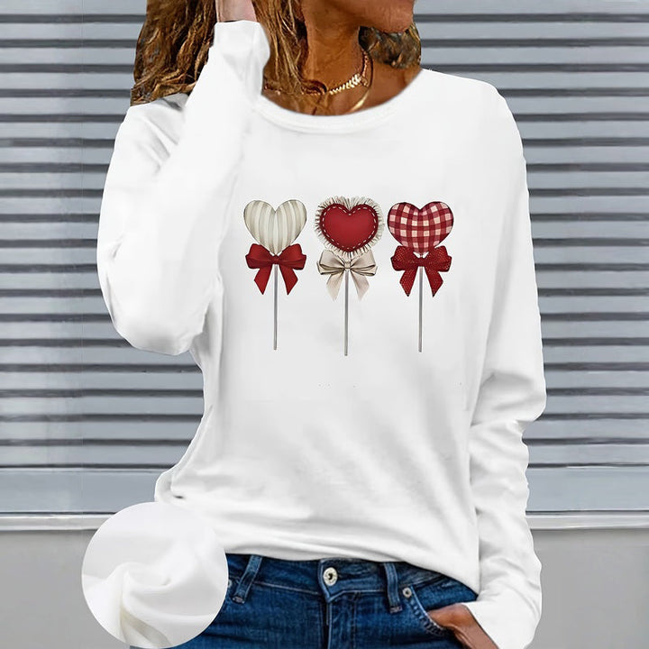 Vintage Heart Print T-Shirt