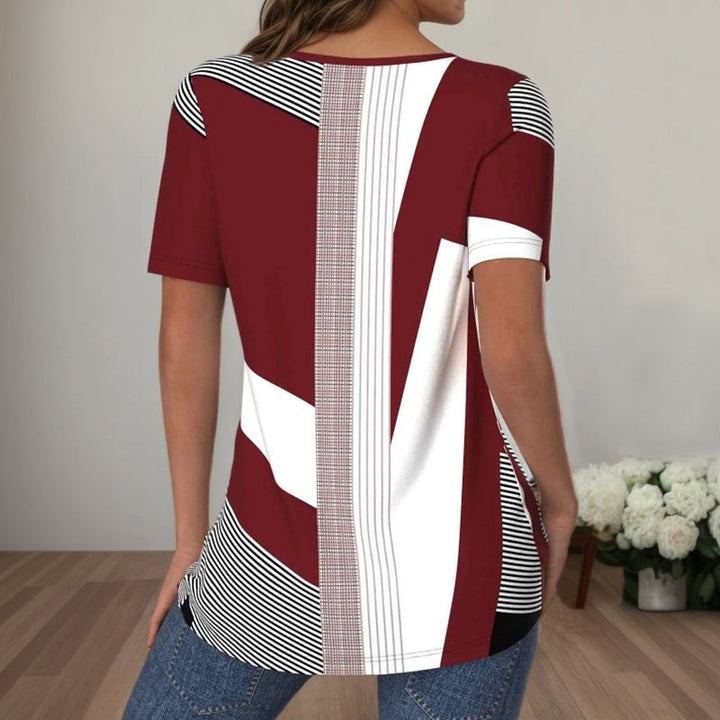 Colour Block Striped T-Shirt