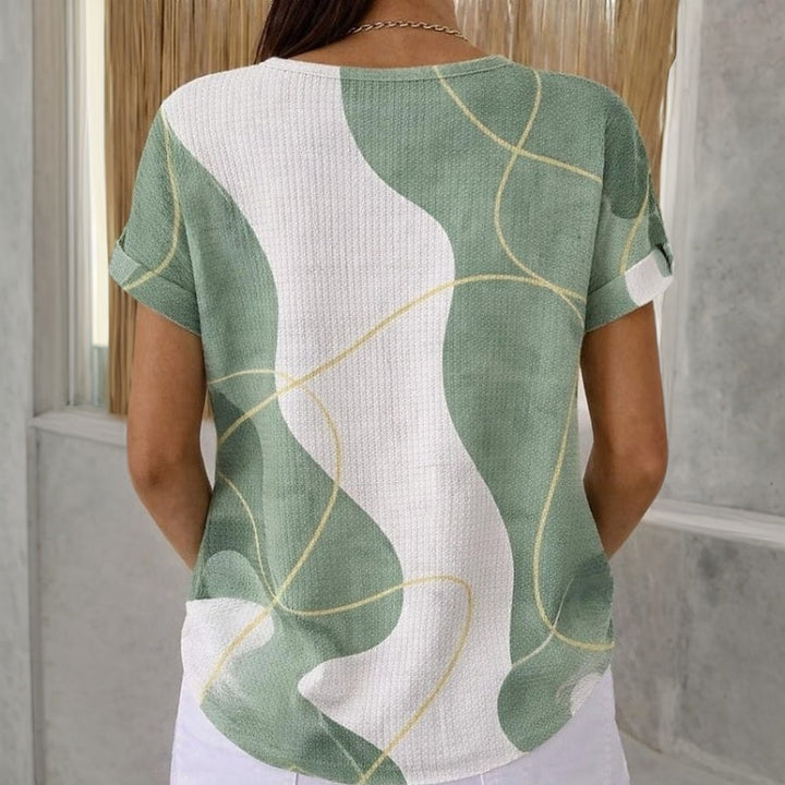 Casual Colour Block Blouse