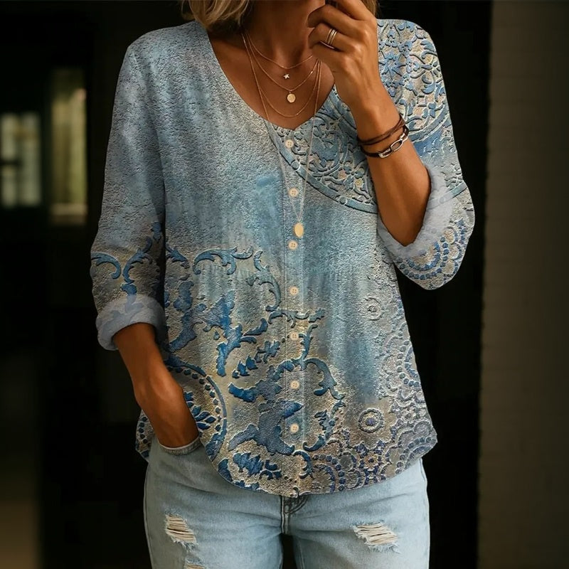 【Long Sleeve】Casual Vintage Blouse