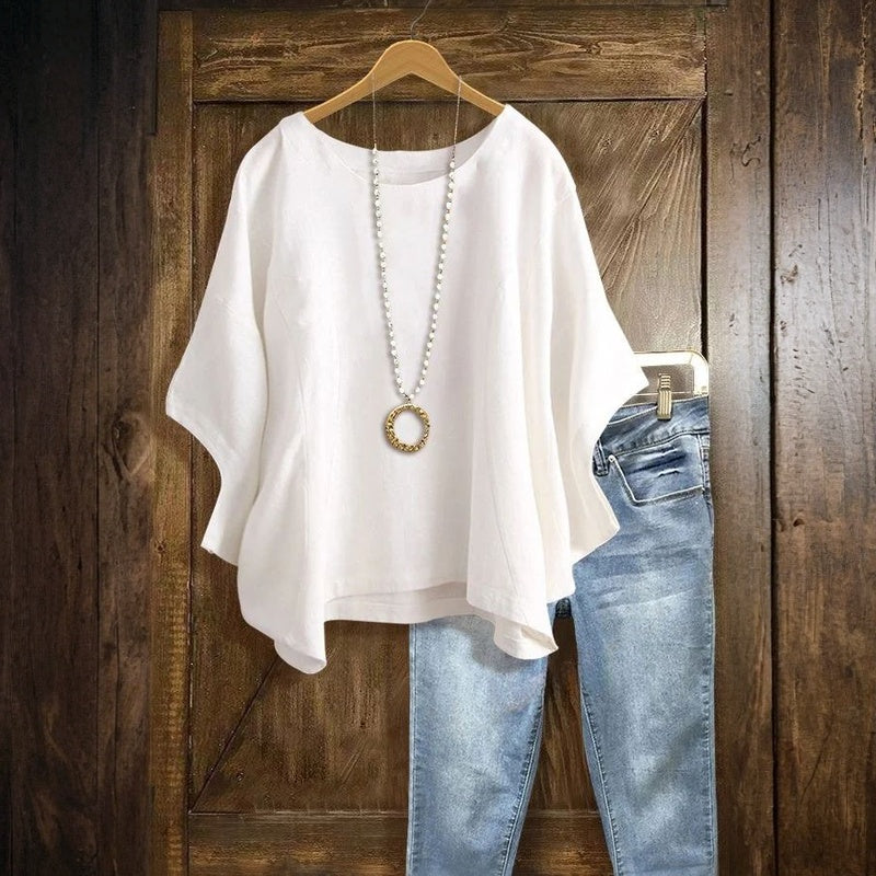 Solid Colour Casual Blouse
