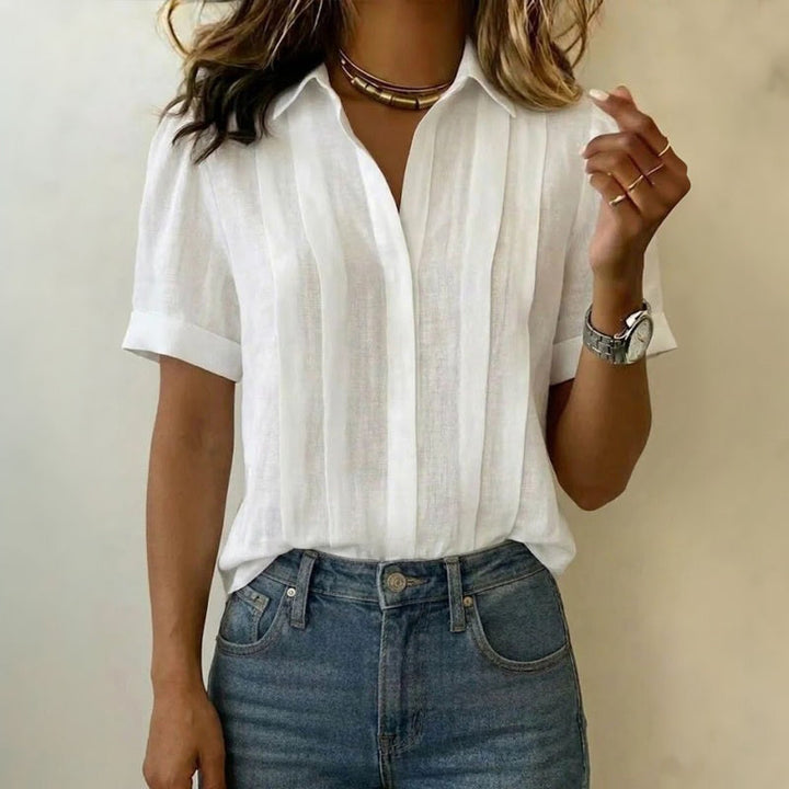Solid Colour Casual Blouse