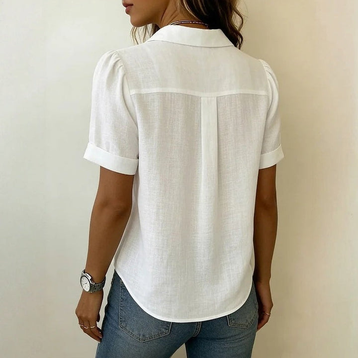 Solid Colour Casual Blouse
