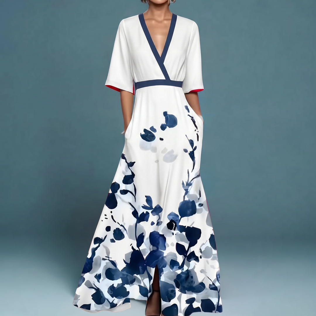 Michelle™ - Elegant Floral Wrap Dress