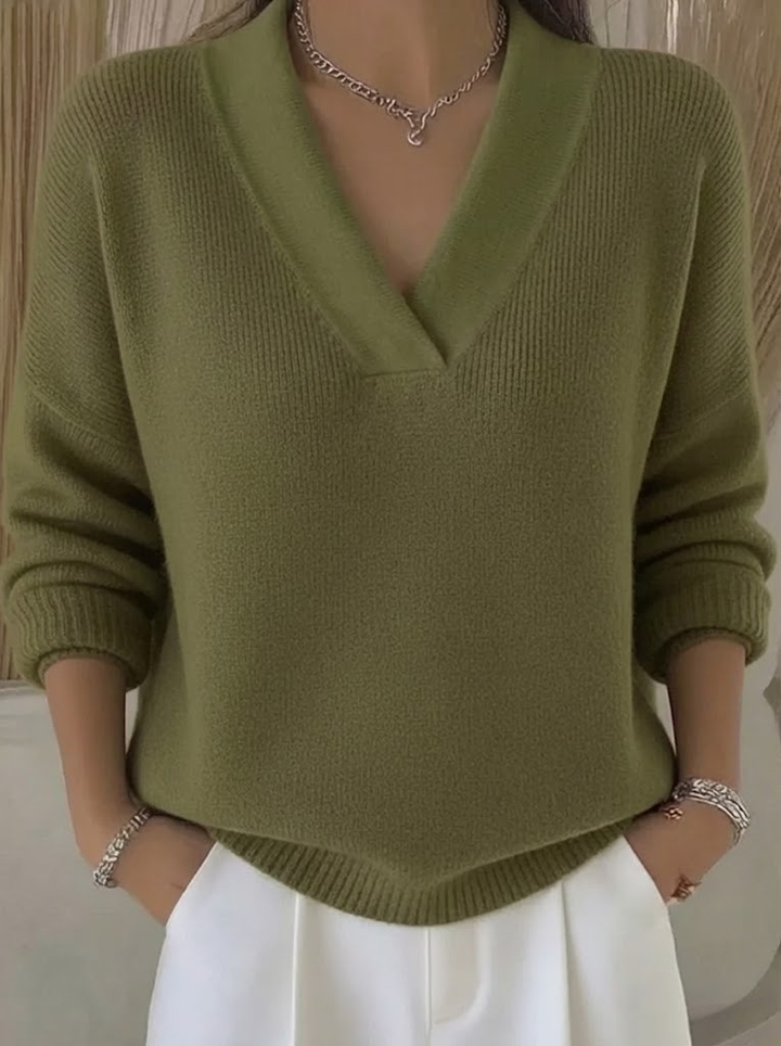 Faye - Pull V-Neck Élégant
