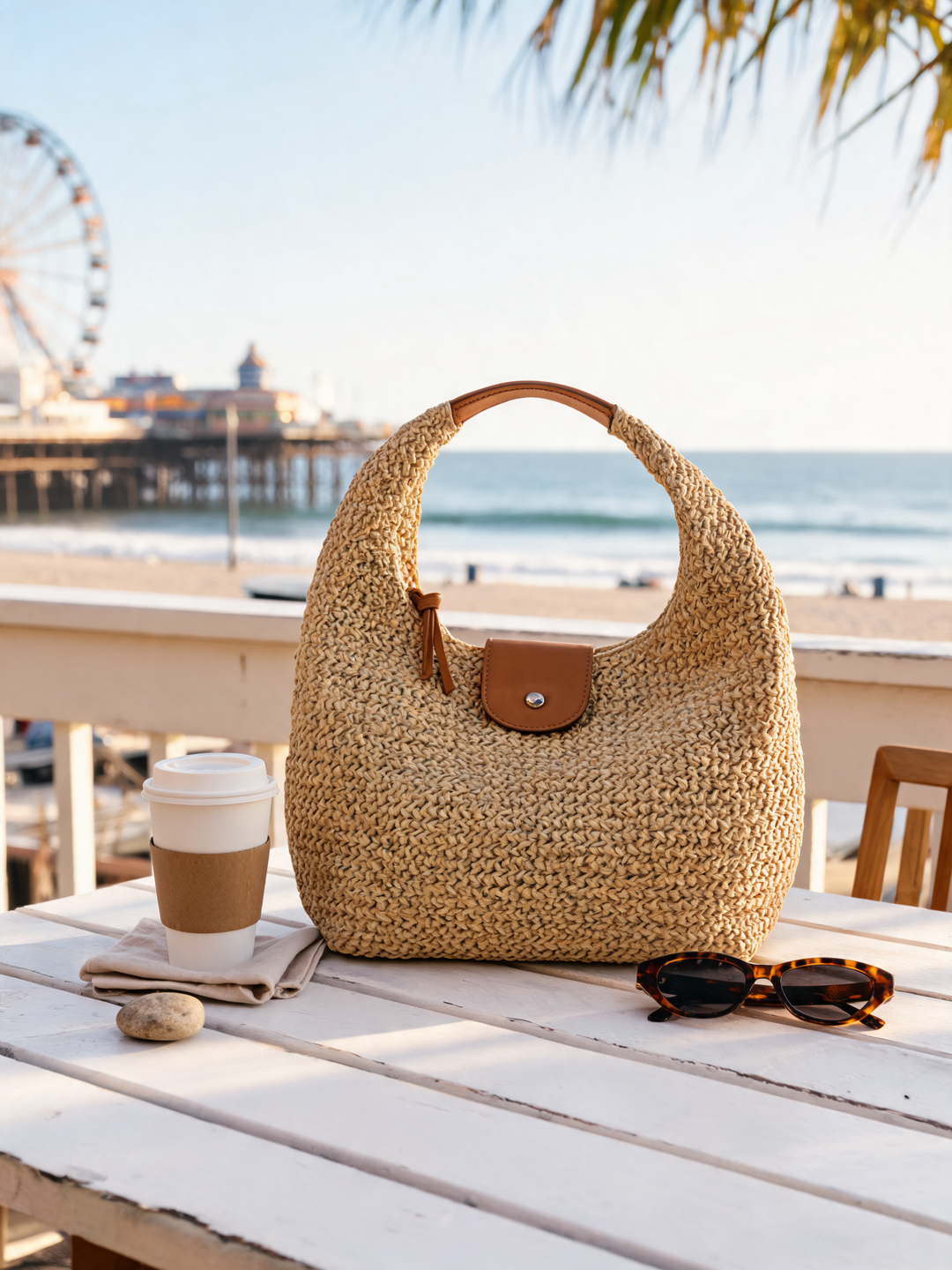 Arabella | Le Sac à Bandoulière en Paille Tissé à la Main