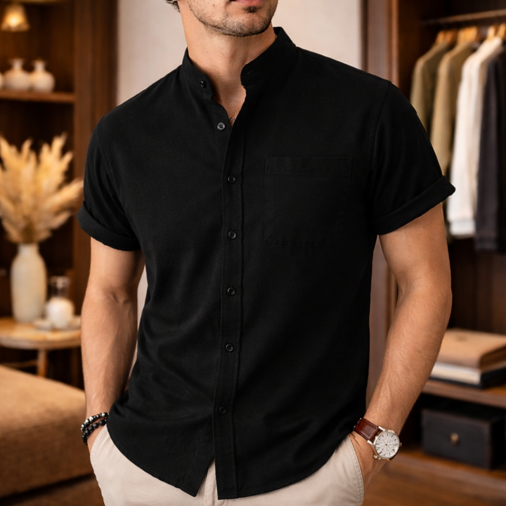 Chemise en Lin à Manches Courtes
