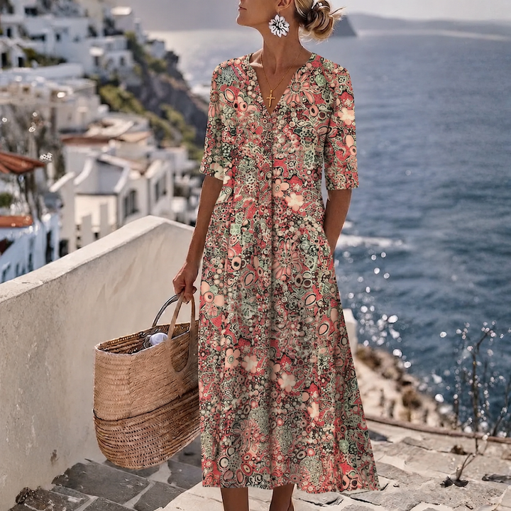 Janice™ | Robe Midi Élégante d&