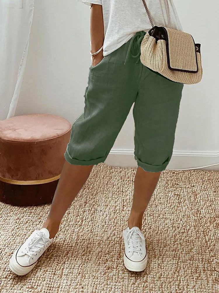 LUI™ – SHORTS EN COTON-LIN LÉGER