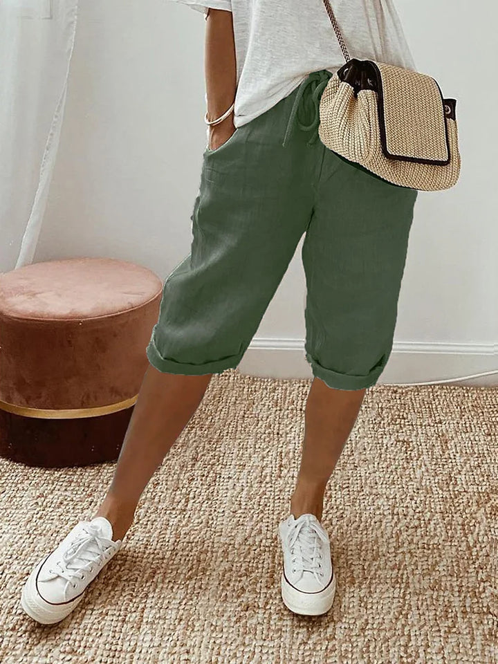 LUI™ – SHORTS EN COTON-LIN LÉGER