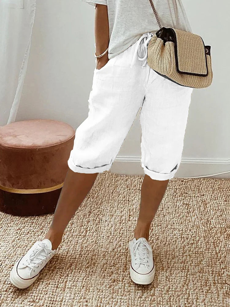 LUI™ – SHORTS EN COTON-LIN LÉGER