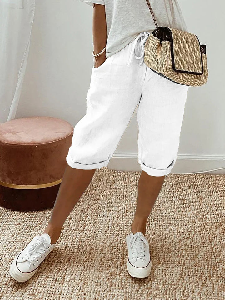 LUI™ – SHORTS EN COTON-LIN LÉGER
