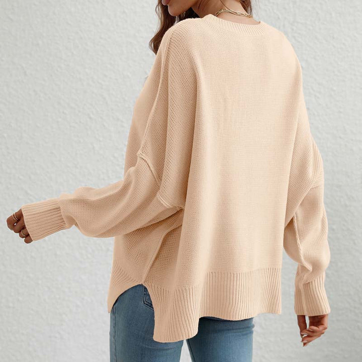Casual Solid Colour Knit Sweater