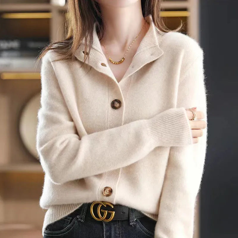 Arlina - Élégant Cardigan en Mérinos