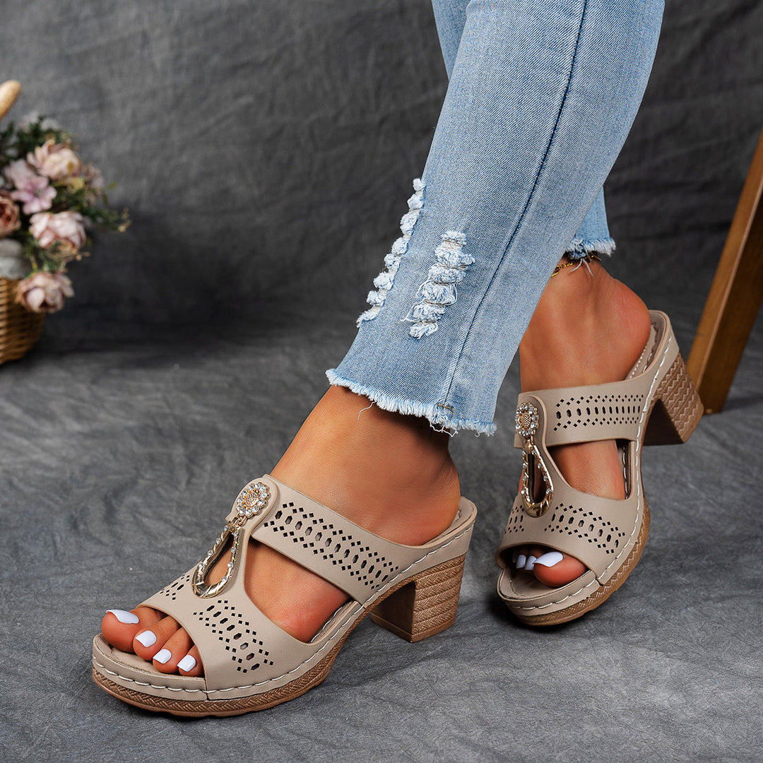 Linda | Sandales Orthopédiques à Talons Hauts