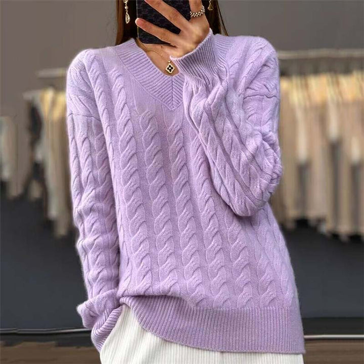 Casual Cable Knit Sweater