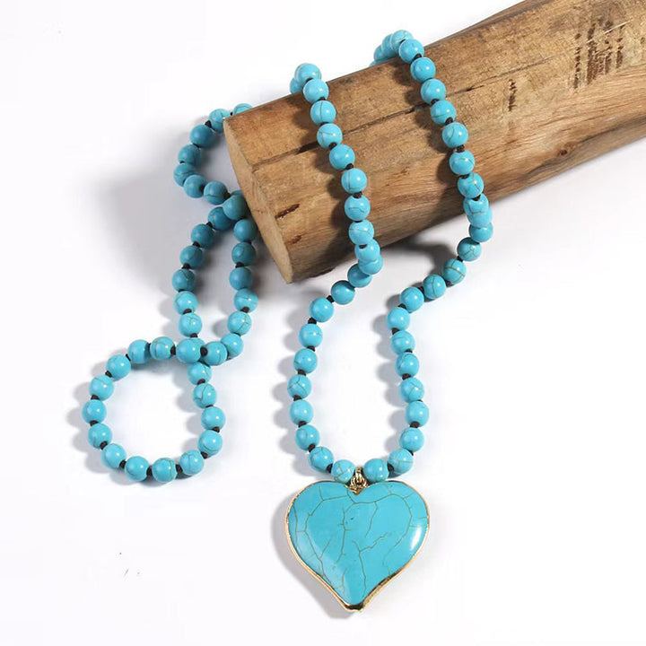 Bohemian Beaded Pendant Necklace