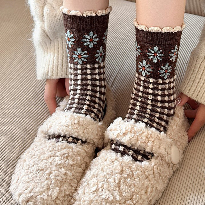 Warm Floral Socks