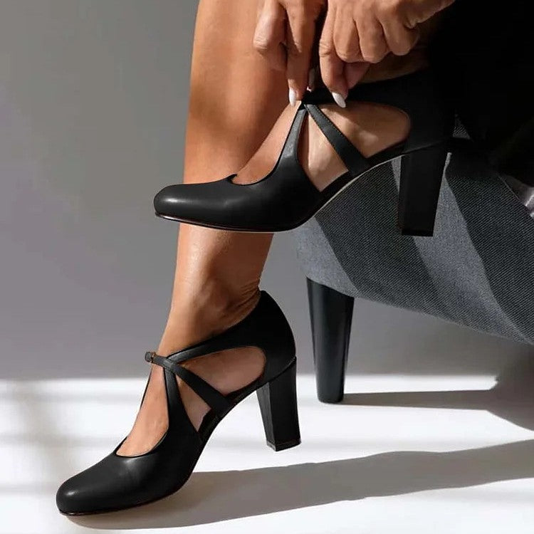 Camille™ | Élégantes Talons Confort en Cuir Véritable
