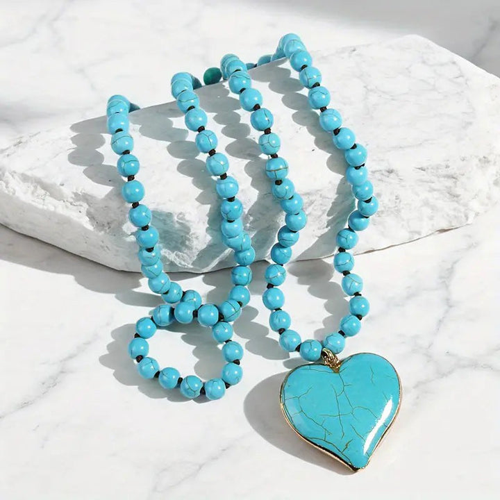 Bohemian Beaded Pendant Necklace