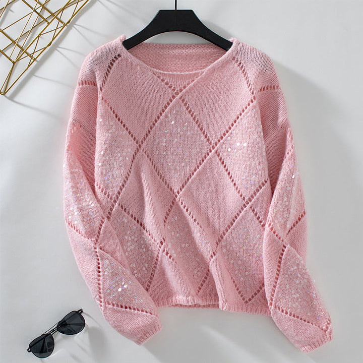 Casual Hollow Knit Sweater