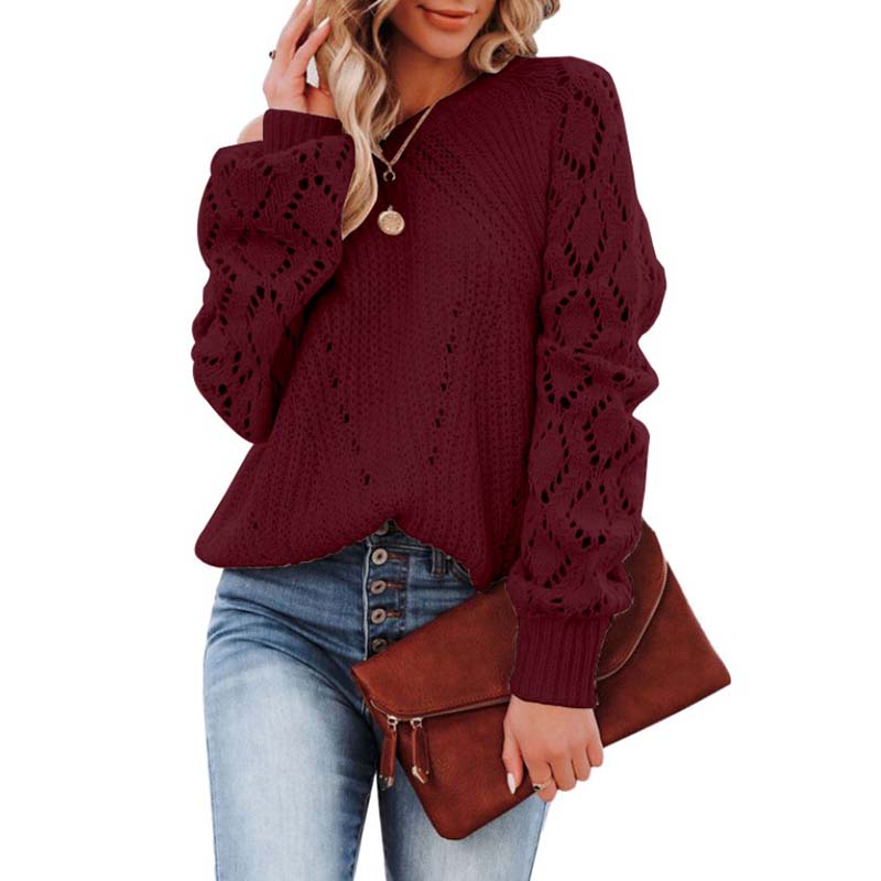 Casual Hollow Knit Sweater