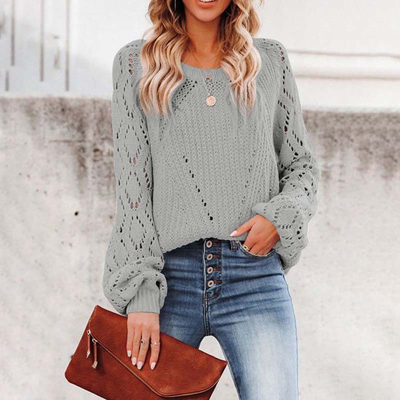 Casual Hollow Knit Sweater