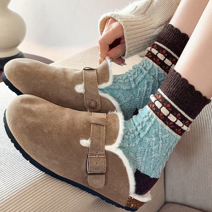 Warm Floral Socks