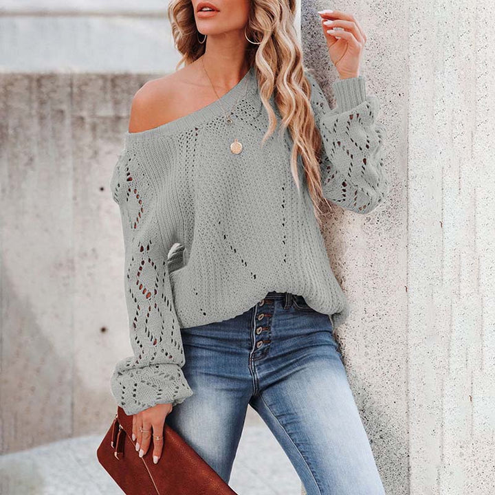 Casual Hollow Knit Sweater