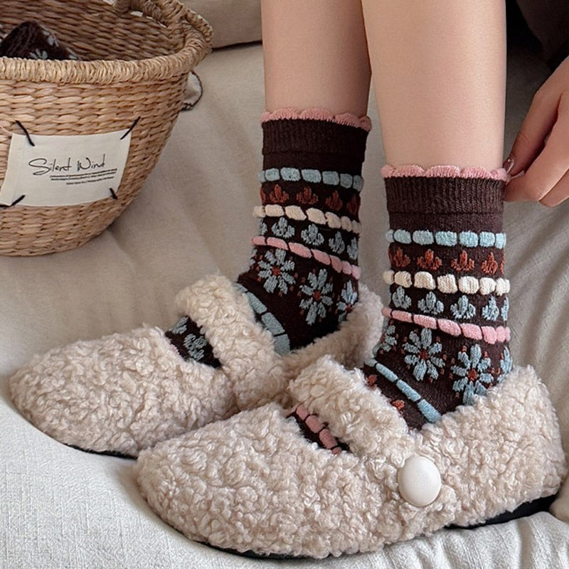 Warm Floral Socks