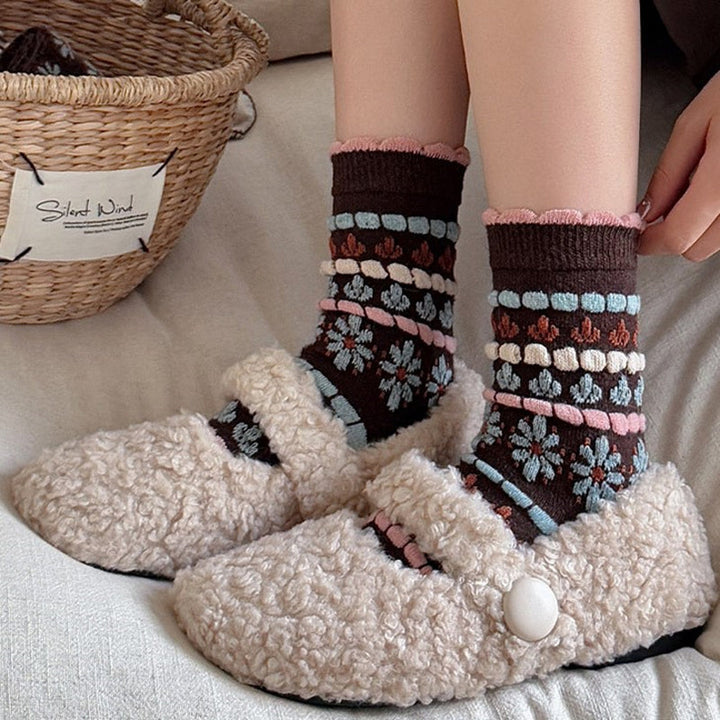 Warm Floral Socks