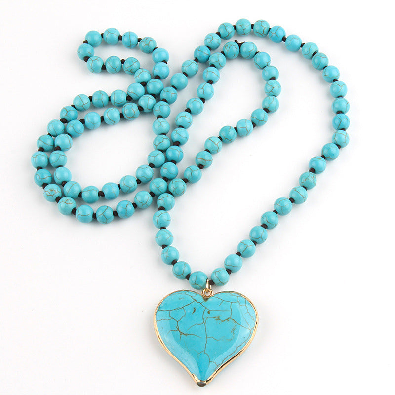 Bohemian Beaded Pendant Necklace