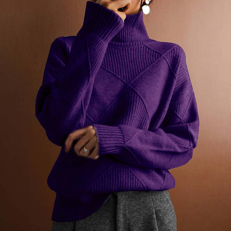 Casual Solid Colour Knit Sweater