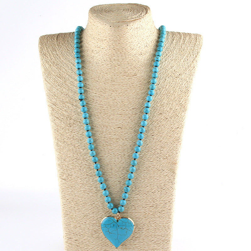 Bohemian Beaded Pendant Necklace
