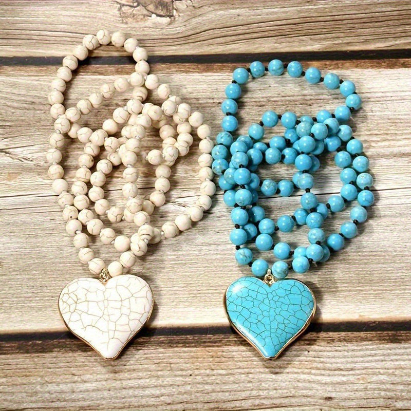 Bohemian Beaded Pendant Necklace