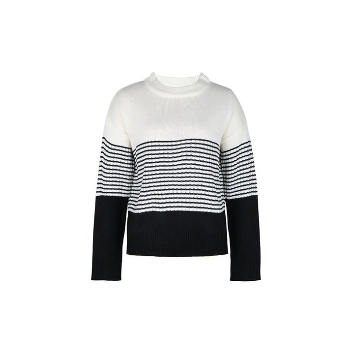 Casual Striped Knit Sweater