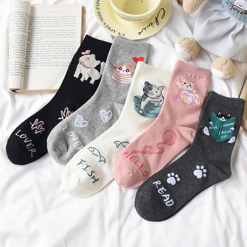Cartoon Cat Socks