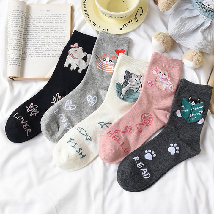 Cartoon Cat Socks
